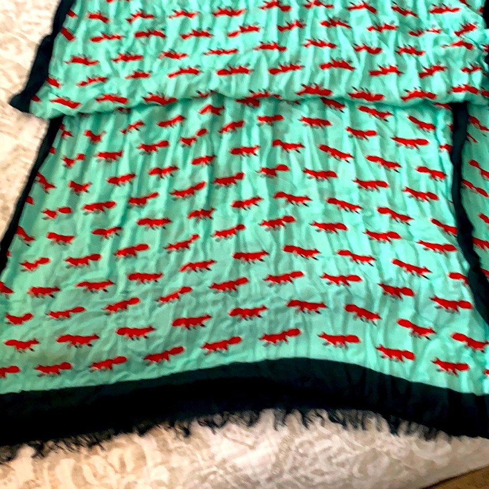 kate spade fox scarf